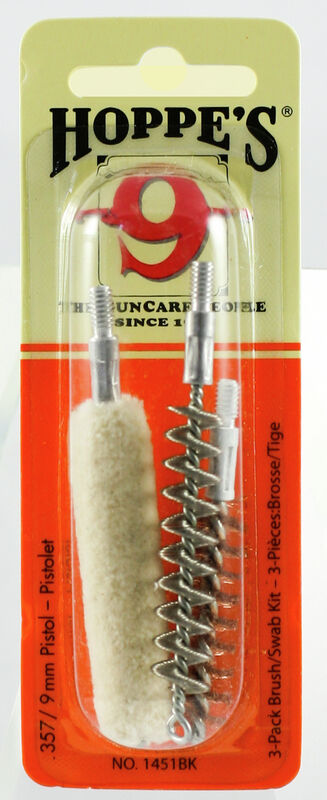 HOPPE'S .44/45CAL 3-PACK BRUSH/SWAB KIT