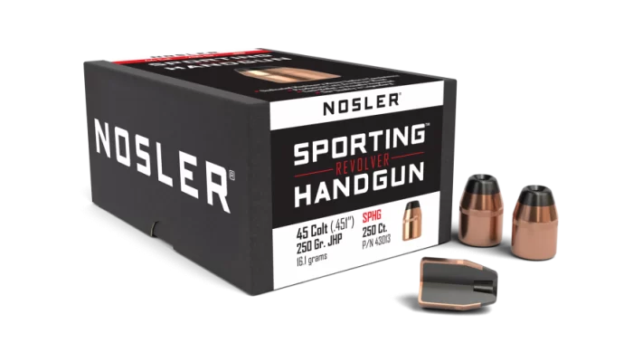 R NOSLER 45 COLT 250GR JHP - 100CT