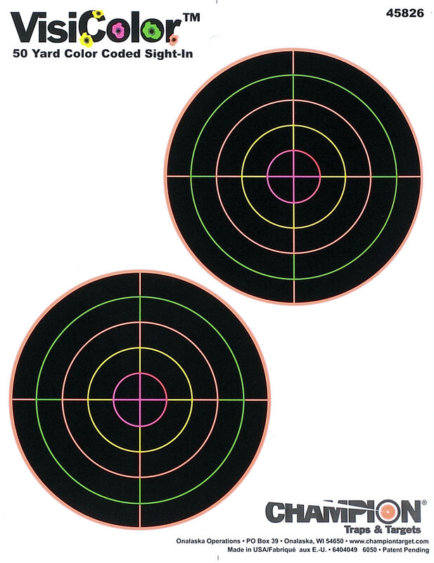 CHAMPION VISICOLOR TARGET 5"DBULL - 10PK