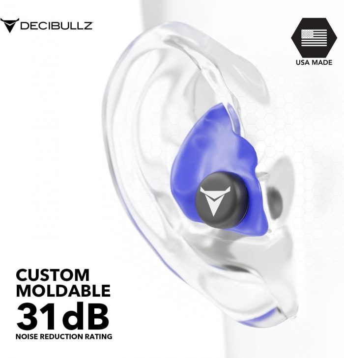 BLUE DECIBULLZ CUSTOM MOLDED EARPLUGS - Image 2