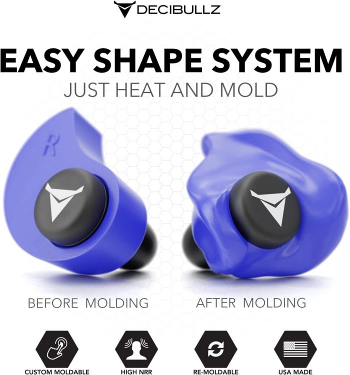 BLUE DECIBULLZ CUSTOM MOLDED EARPLUGS - Image 4