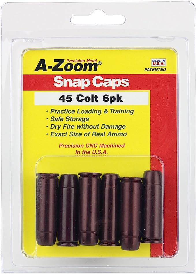 A-ZOOM SNAP CAP 45 COLT - 6PK