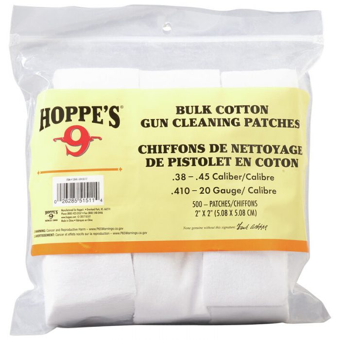 HOPPE'S CLEAN PATCH .38 - .45CAL, - 500P