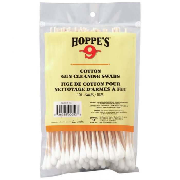 HOPPE'S GUN CLEANING SWABS - 100P
