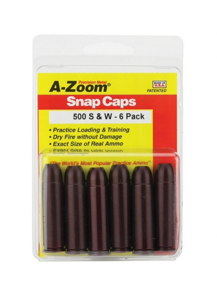 A-ZOOM SNAP CAP 500 S&W - 6PK
