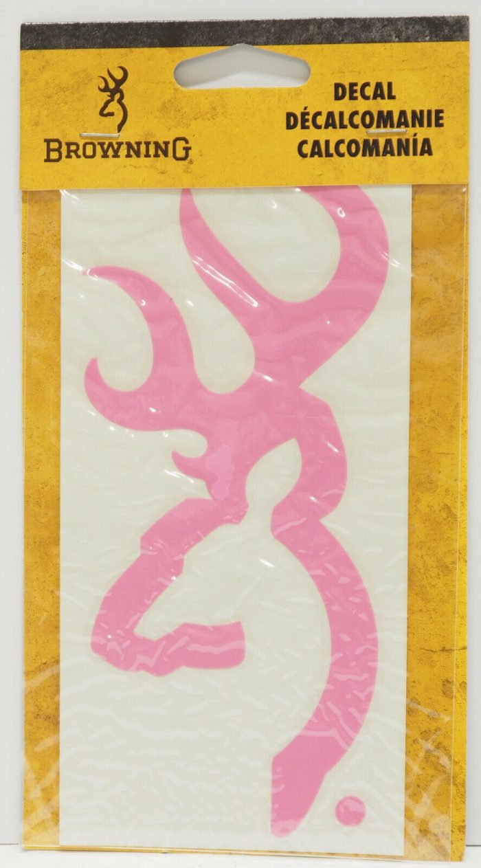 BROWNING 6" BUCKMARK DECAL - HOT PINK - Image 2