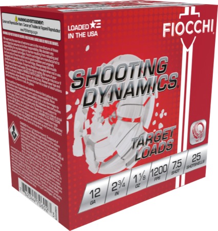 FIOCCHI SHOOTING DYNAMICS 12GA 2 3/4" #7.5 1 1/8 OZ