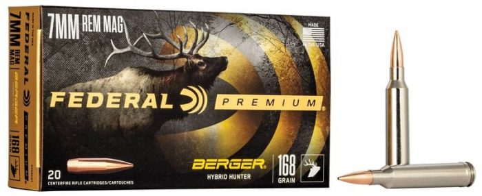 FEDREAL PREMIUM BERGER HYBRID HUNTER 7MM REM MAG 168 GRAIN - Image 2